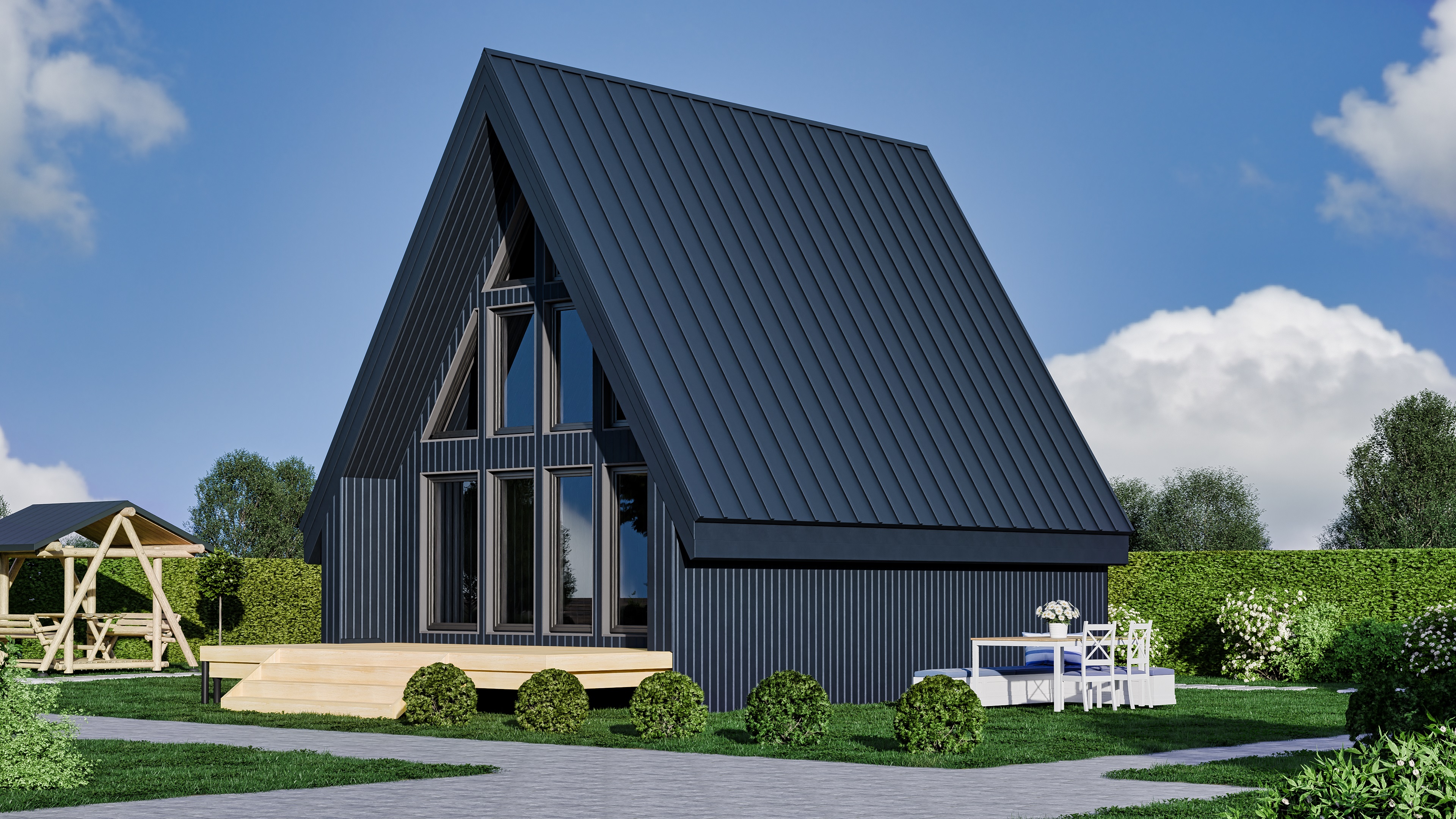 Дом А-фрейм 45 м2